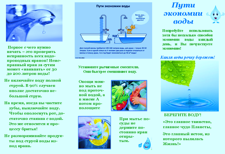 Рациональное использование питьевой воды. Рациональное использование питьевой воды.